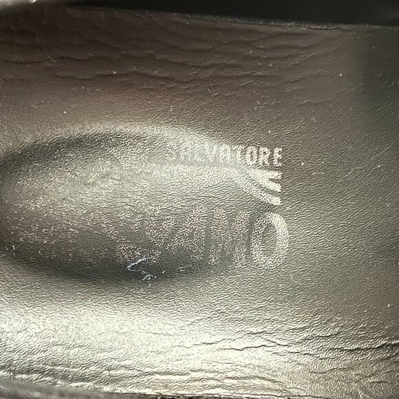 $969 Authentic SALVATORE FERRAGAMO Made in ITALY Black Leather Loafers Sz.9.5 EE main image 13